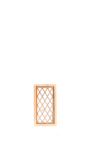 AS2114HS - Diamond Pattern Window with Shutters, 1/2 Inch Scale