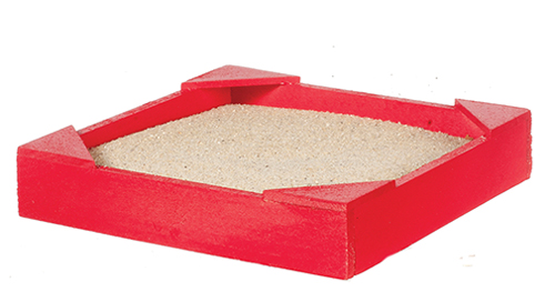 AS304 - Red Sandbox with Sand, 4 X 4