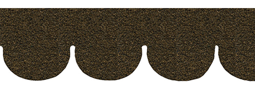 AS4004F - Brown Fishscale Asphalt Shingles, 157 Square Inches