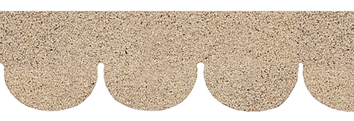 AS4011F - Desert Sand Fishscale Asphalt Shingles, 157 Square Inches