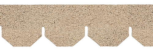 AS4011H - Desert Sand Hexagon Asphalt Shingles, 157 Square Inches