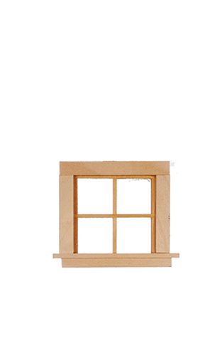 AS448 - 4-Light Square Window with Trim/Sill