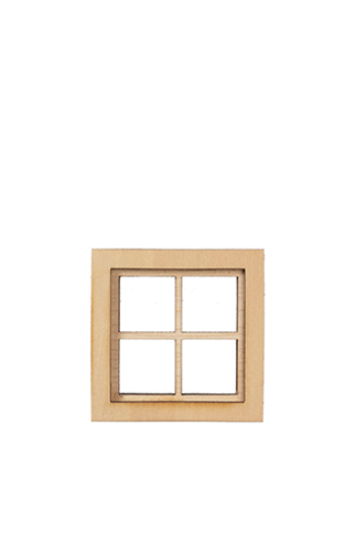 AS448A - 4-Light Square Window, Flat Trim