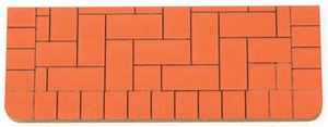 AS551XL - Brick Steps: X-Large, Rectangle 2 x 6 x 3/16 Inches Basswood, Painted Brick