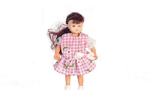 AZ00014 - Girl Doll With Outfit/Brunette