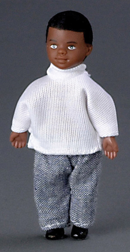 AZ00025 - Boy Doll With Outfit, Black