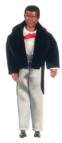 AZ00058 - Victorian Man Doll With Outfit, Black