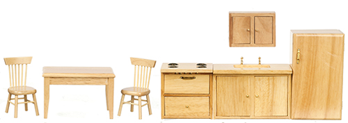 AZ03770 - Kitchen Set, Oak, 7 Pieces