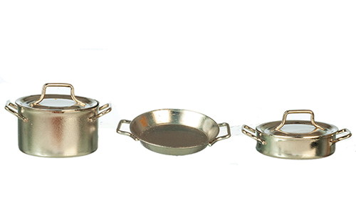 AZB0108 - Pots And Pans With Lids, Nickel, 5