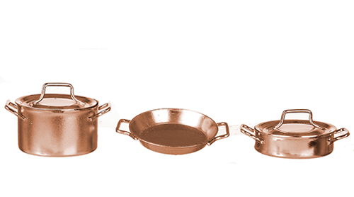 AZB0109 - Pots And Pans With Lids, Copper, 5