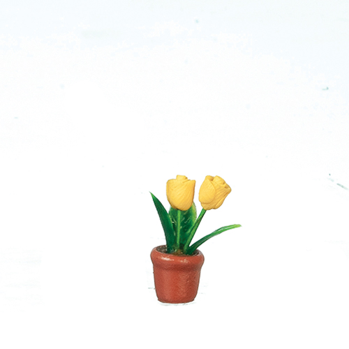 AZB0135 - Tulip In Pot, Yellow