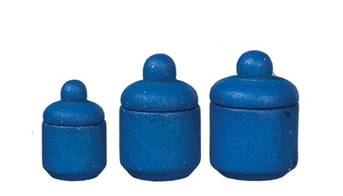 AZB0168 - Canister Set, Blue Spatter, 3 Pieces