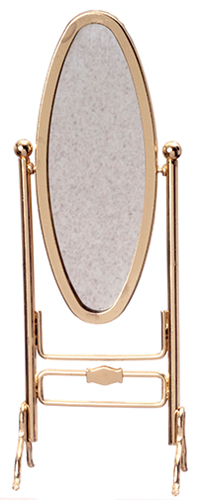 AZB0246 - Brass Cheval Mirror