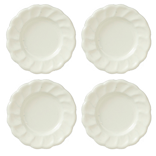 AZB0307 - Plates, White, Set, 4