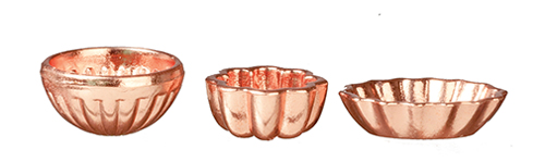 AZB0334 - Small Bundt Pans, Copper, 3 Pieces