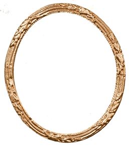 AZB0437 - Large Oval Gold Frame, 1.5X2