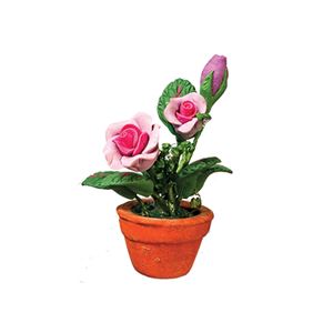 AZB0551 - Violet/Pink Roses In Pot