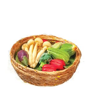AZB0572 - Vegetables In Basket