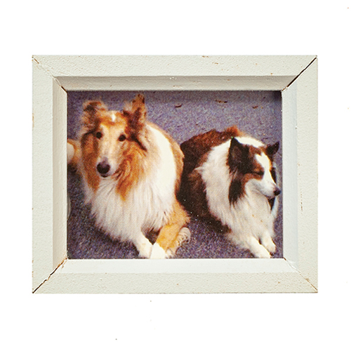 AZB0608 - White Frame/Two Dogs
