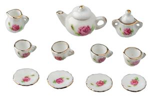 AZB5222 - Floral Tea Set/13 Pcs