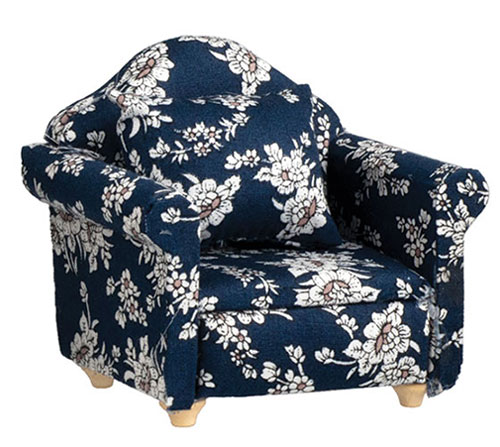 AZB8685 - Club Chair/Navy Floral