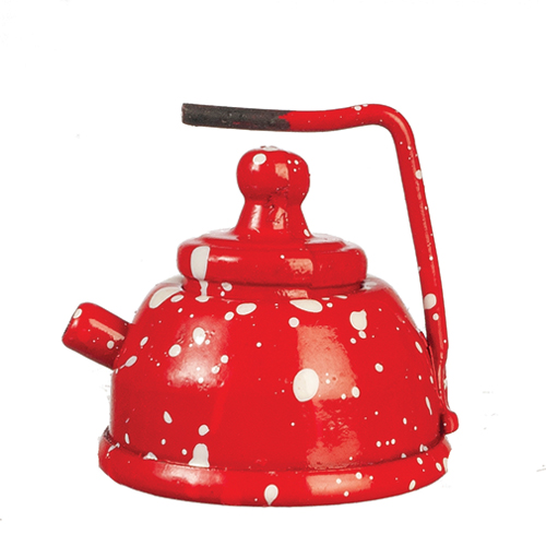 AZD0859 - Red Spatterware Teapot
