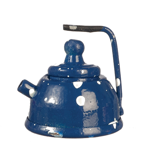 AZD0860 - Blue Spatterware Teapot