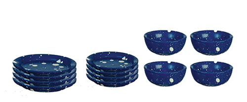 AZD2762 - Blue Spatter Dishes/12