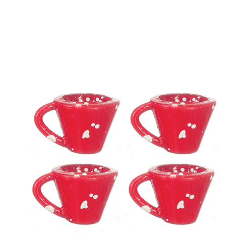 AZD2812 - Red Spatter Cups/Set/4