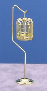 AZD4751 - Birdcage With Stand, Brass Plated/Cb