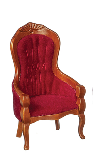 AZD6271 - Victorian Gent&#39;S Chair, Red
