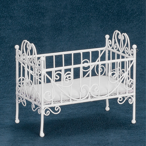 AZEIWF188 - Baby Crib, White Wire/Cb