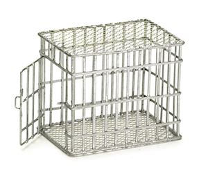 AZEIWF307 - Small Dog Cage, Galvanized/Cb