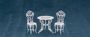 AZEIWF404 - Table &amp; Chair Set,  3Pc, White/Cb
