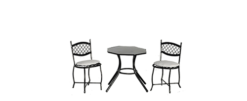 AZEIWF539 - Table Set, 3, Black