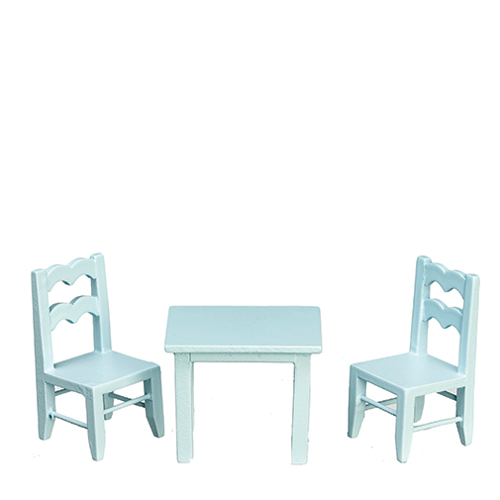 AZEMWF502 - Discontinued: Child&#39;s Table With 2 Chairs, Blue