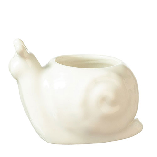 AZG5970 - Ceramic Snail Jar/White