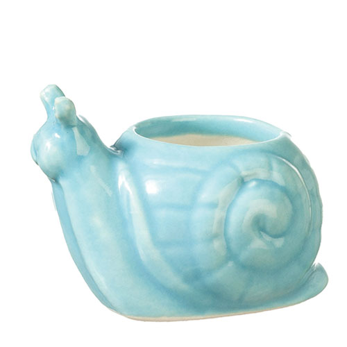 AZG5971 - Ceramic Snail Jar/Light Blue