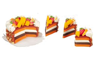 AZG6274 - Cake W/3 Slices