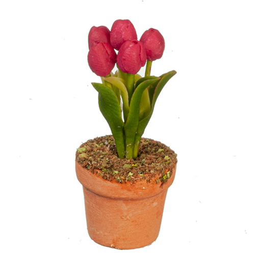 AZG6299 - Purple Tulips In Pot
