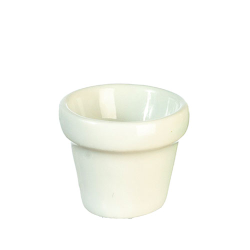 AZG6498 - Sm.Rd.Ceramic Pot/White