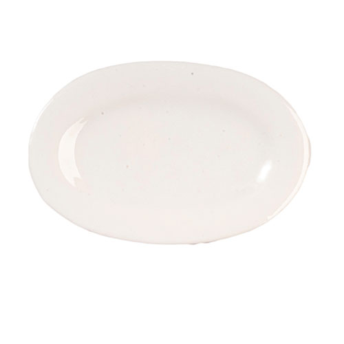 AZG6626 - Oval Ceramic Plate, White