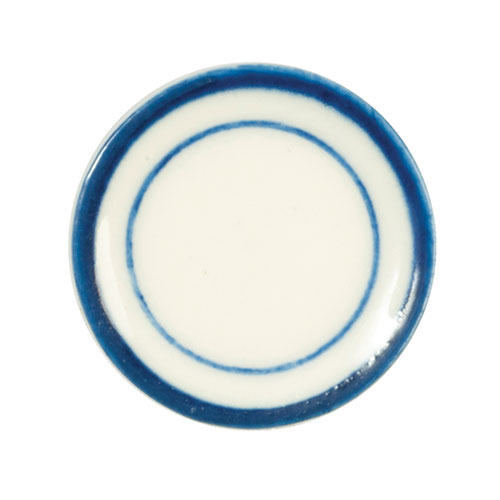 AZG6645 - Round Plate/Blue Trim