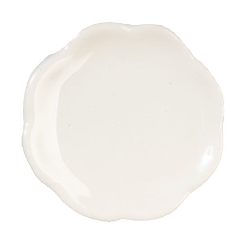 AZG6655 - Scalloped Ceramic Plate/W