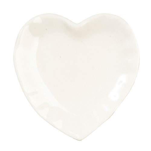 AZG6658 - Discontinued: Heart Shaped Plate/White