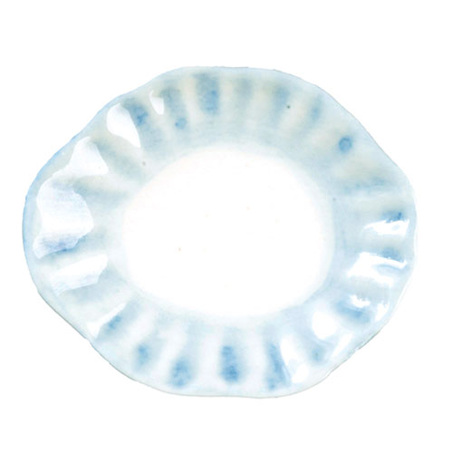 AZG6692 - Ceramic Plate/Blue Trim