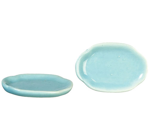 AZG6709 - Oval Blue Ceramic Plate
