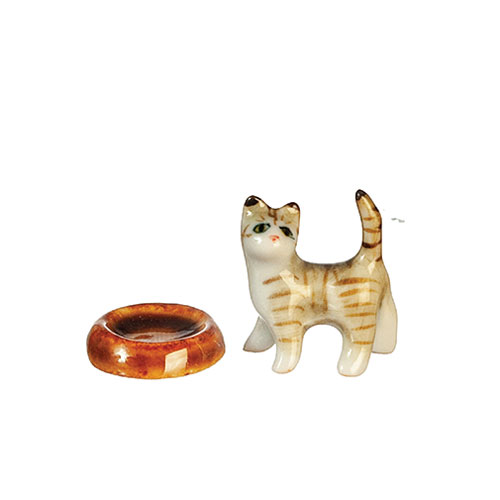 AZG6857 - Pet Cat W/Bowl/Ceramic