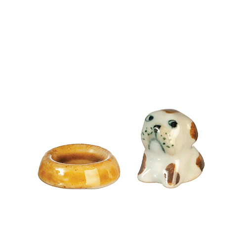 AZG6865 - Pet Dog W/Bowl/Ceramic
