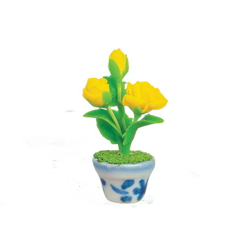 AZG6924 - Rose In Pot, Yellow